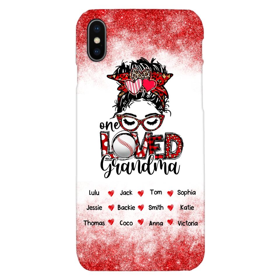PERSONALIZED ONE LOVED BASEBALL GRANDMA PHONECASE QTDT0605