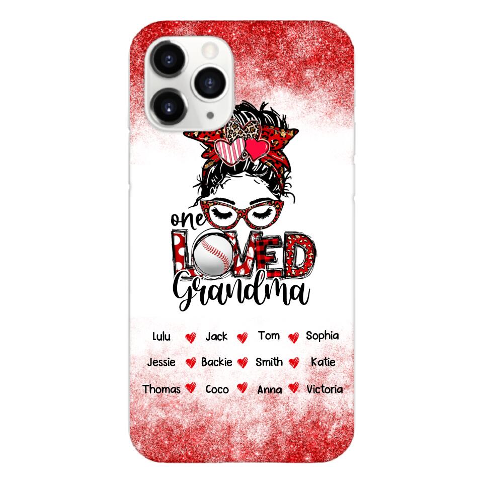 PERSONALIZED ONE LOVED BASEBALL GRANDMA PHONECASE QTDT0605