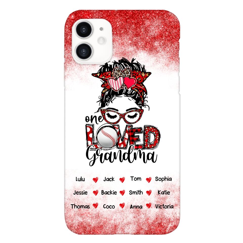 PERSONALIZED ONE LOVED BASEBALL GRANDMA PHONECASE QTDT0605