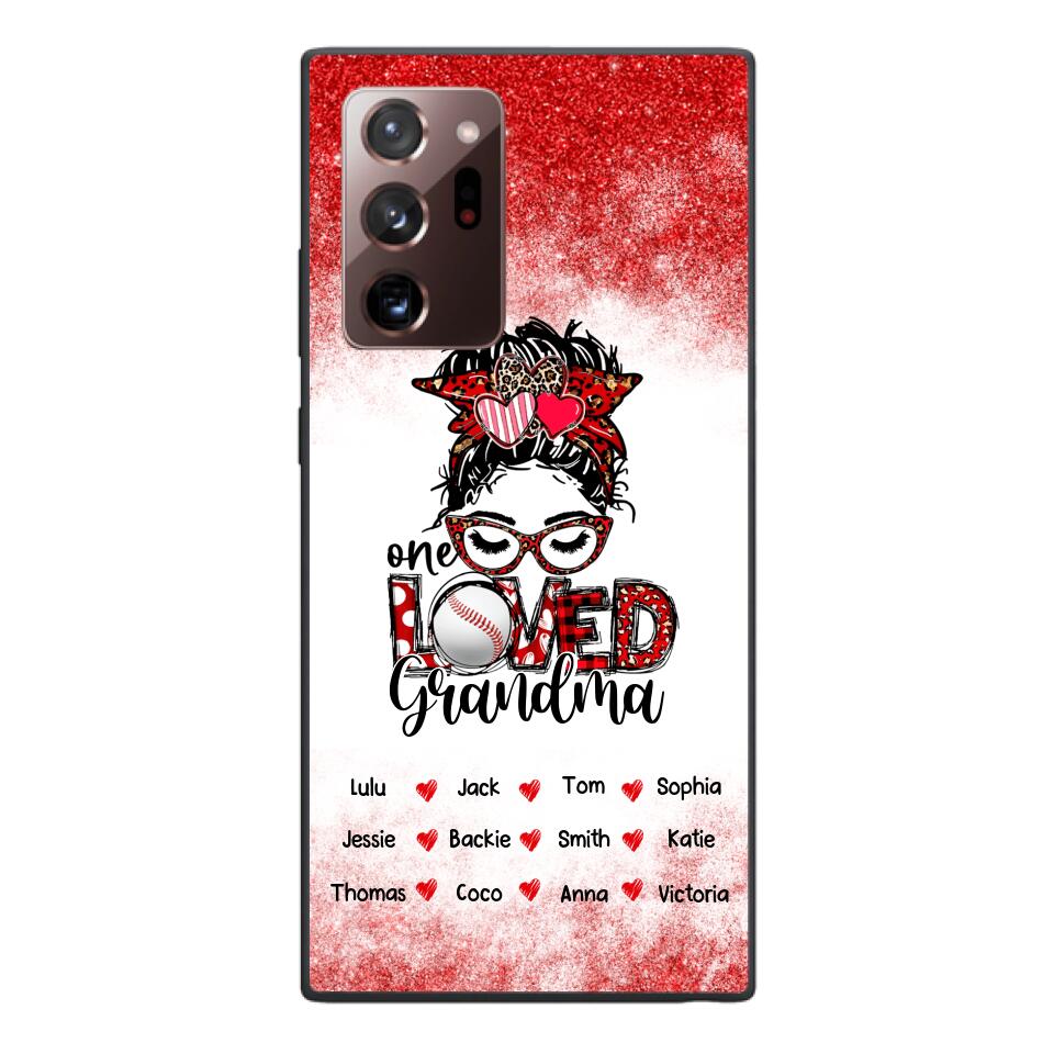 PERSONALIZED ONE LOVED BASEBALL GRANDMA PHONECASE QTDT0605