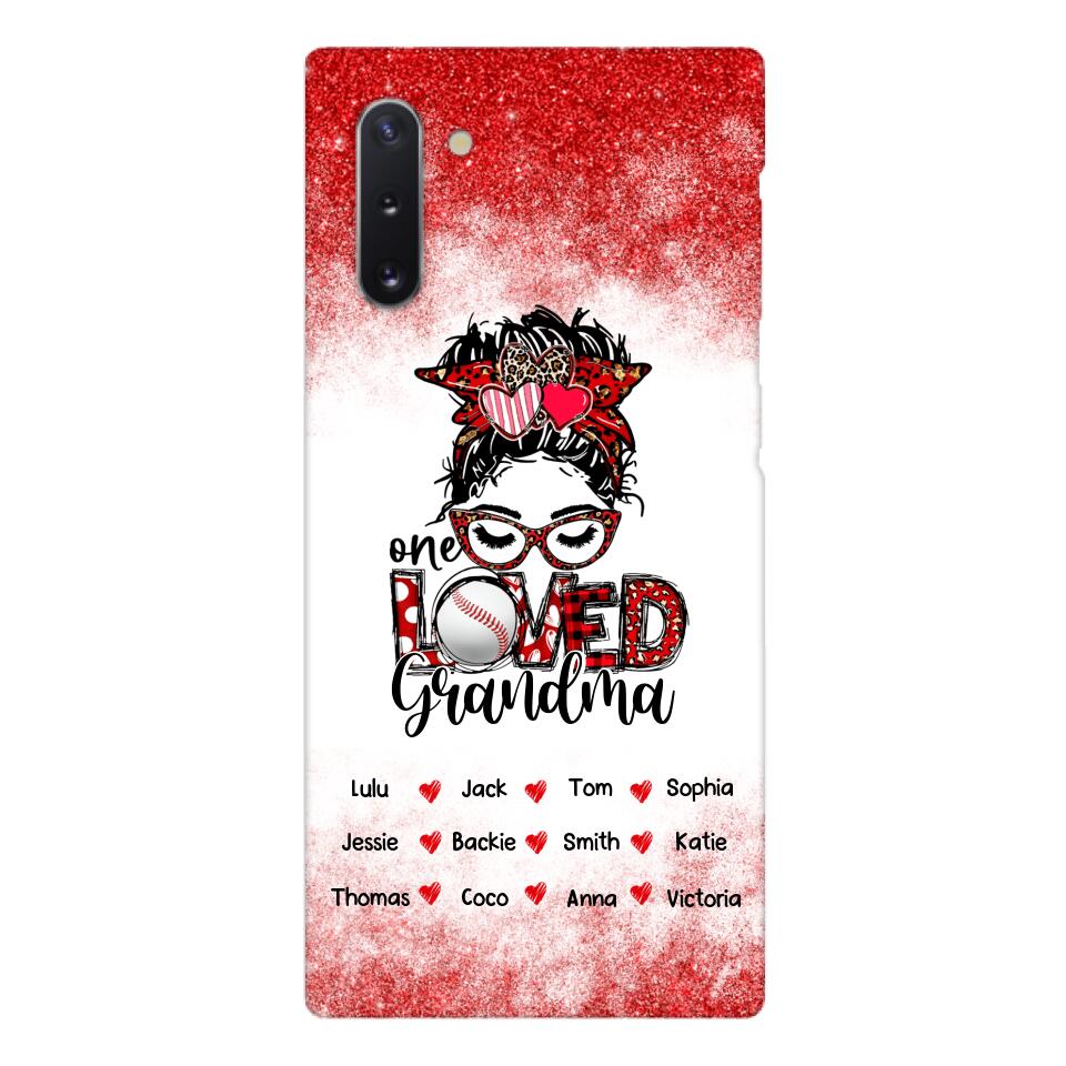 PERSONALIZED ONE LOVED BASEBALL GRANDMA PHONECASE QTDT0605