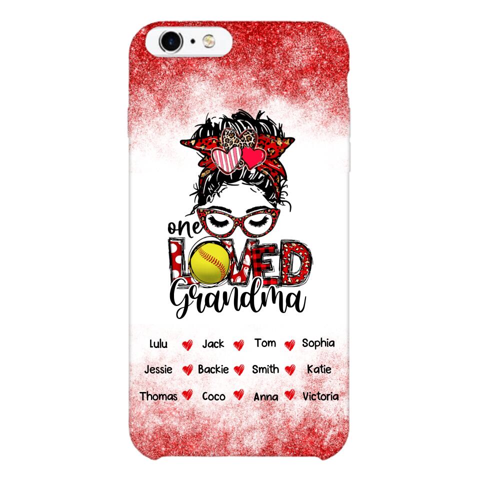 PERSONALIZED ONE LOVED SOFTBALL GRANDMA PHONECASE QTDT0605