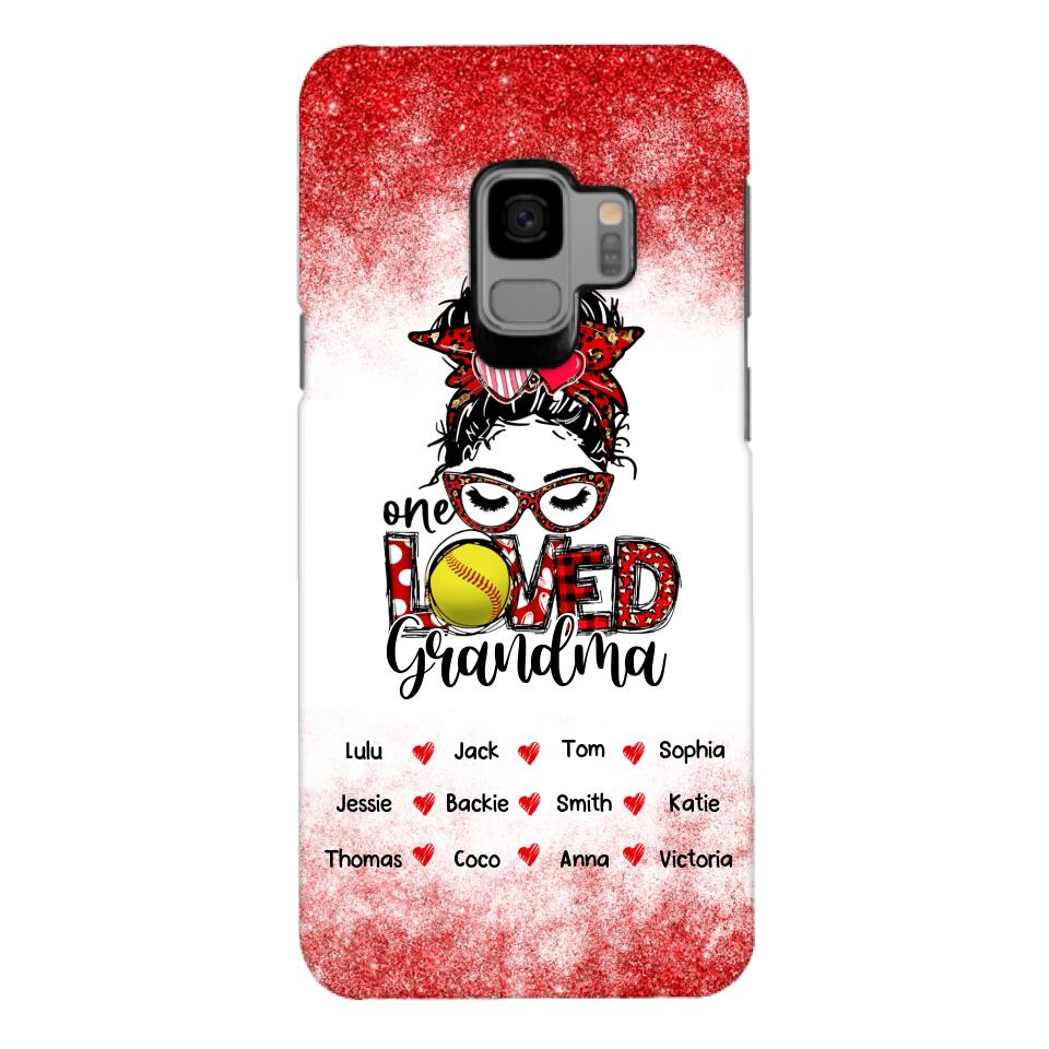 PERSONALIZED ONE LOVED SOFTBALL GRANDMA PHONECASE QTDT0605