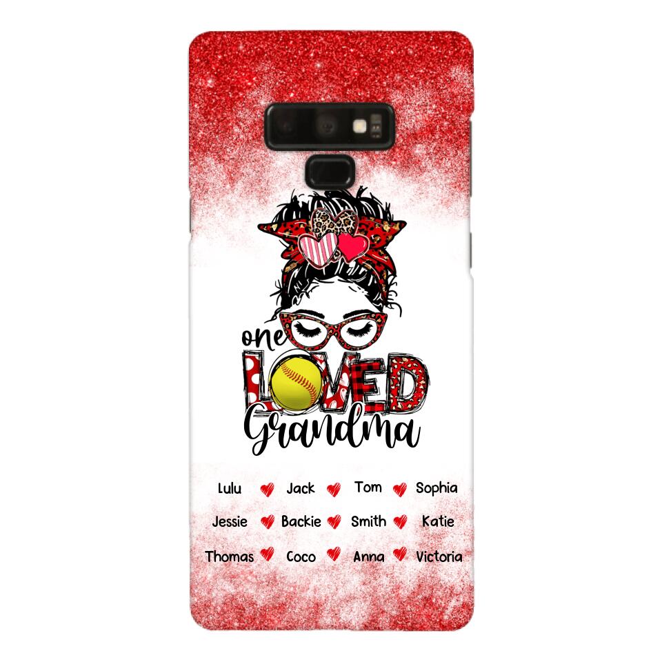 PERSONALIZED ONE LOVED SOFTBALL GRANDMA PHONECASE QTDT0605