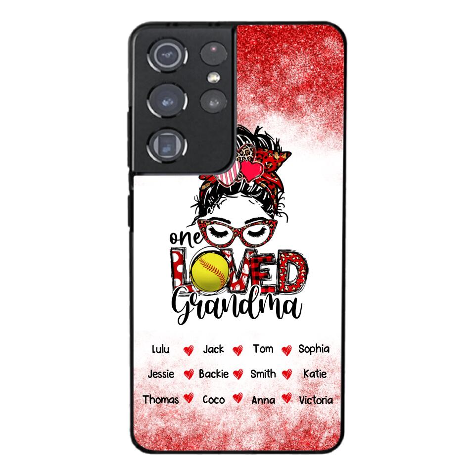 PERSONALIZED ONE LOVED SOFTBALL GRANDMA PHONECASE QTDT0605
