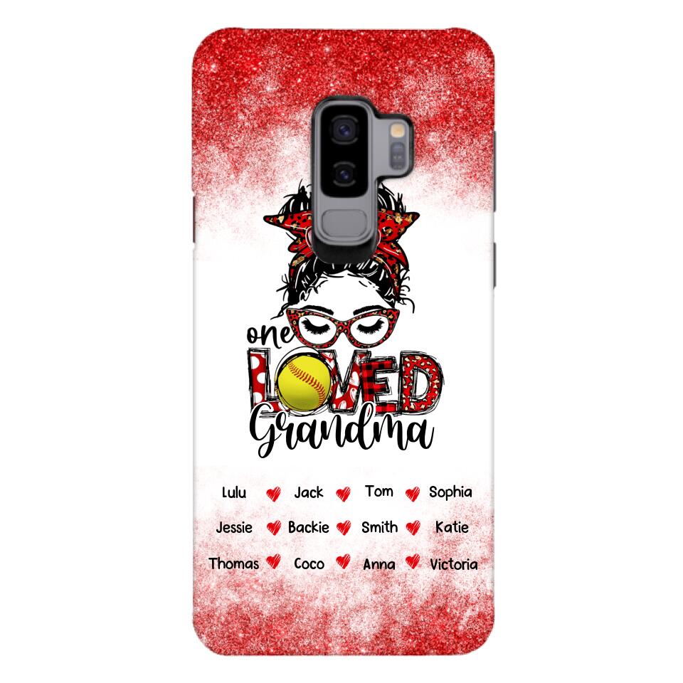 PERSONALIZED ONE LOVED SOFTBALL GRANDMA PHONECASE QTDT0605