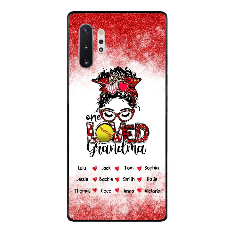 PERSONALIZED ONE LOVED SOFTBALL GRANDMA PHONECASE QTDT0605