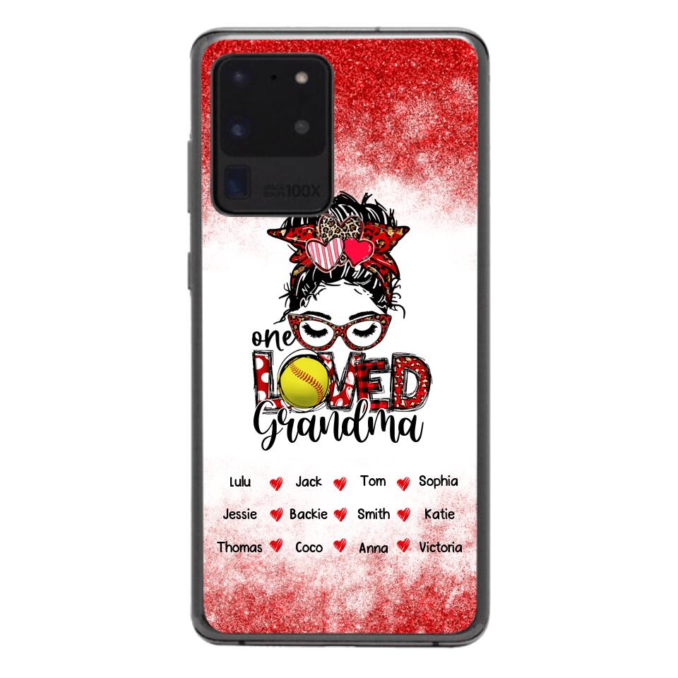 PERSONALIZED ONE LOVED SOFTBALL GRANDMA PHONECASE QTDT0605