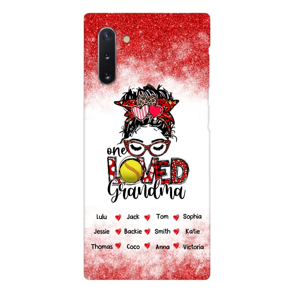 PERSONALIZED ONE LOVED SOFTBALL GRANDMA PHONECASE QTDT0605