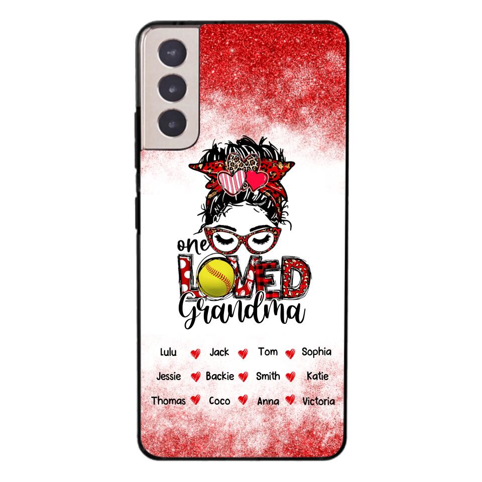 PERSONALIZED ONE LOVED SOFTBALL GRANDMA PHONECASE QTDT0605