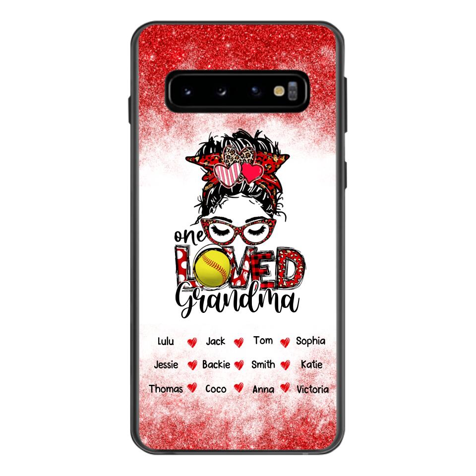 PERSONALIZED ONE LOVED SOFTBALL GRANDMA PHONECASE QTDT0605