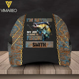 Personalized I'm Retired My Job Is Going To Fishing Peaked Cap Printed NQDT0505
