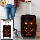 Personalized Skull Luggage Cover Printed NQTN0705