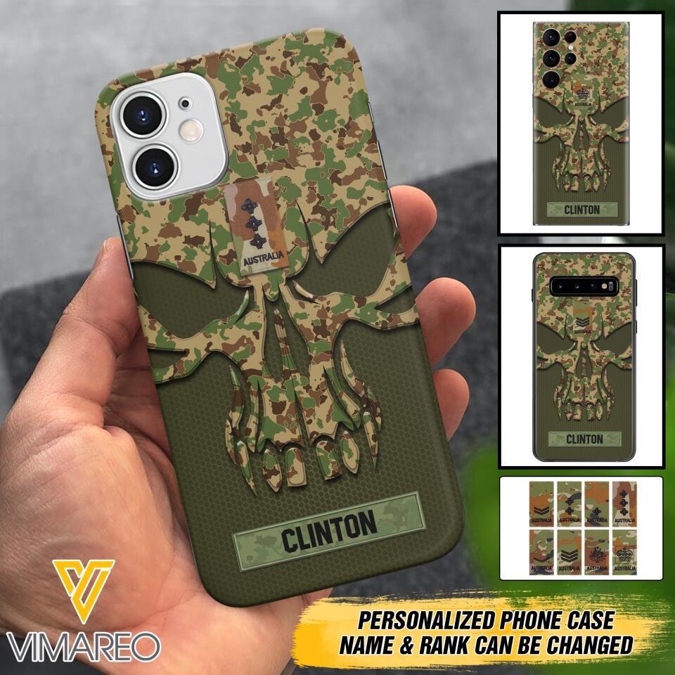 Personalized Australian Soldier Camo Phone Case Printed 22MAY-DT09