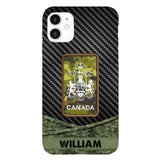 Personalized Canadian Soldier Phone Case Camo Printed 22MAY-HC09