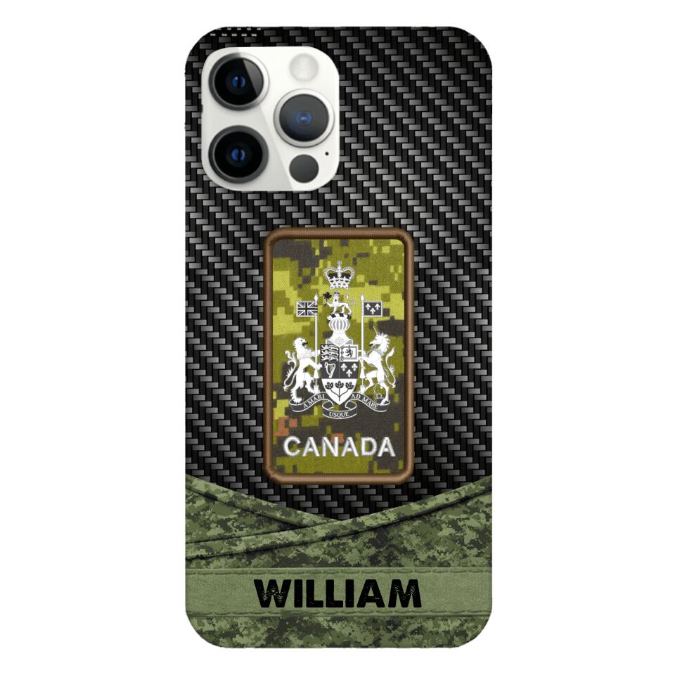 Personalized Canadian Soldier Phone Case Camo Printed 22MAY-HC09