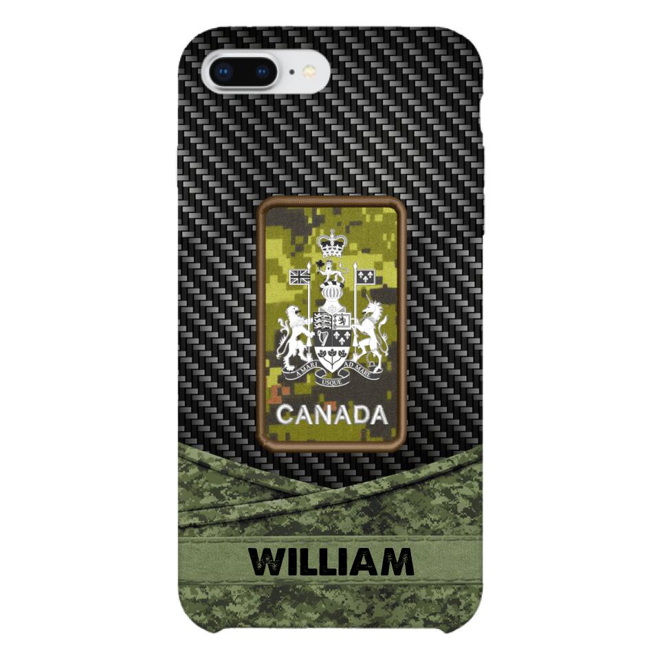 Personalized Canadian Soldier Phone Case Camo Printed 22MAY-HC09