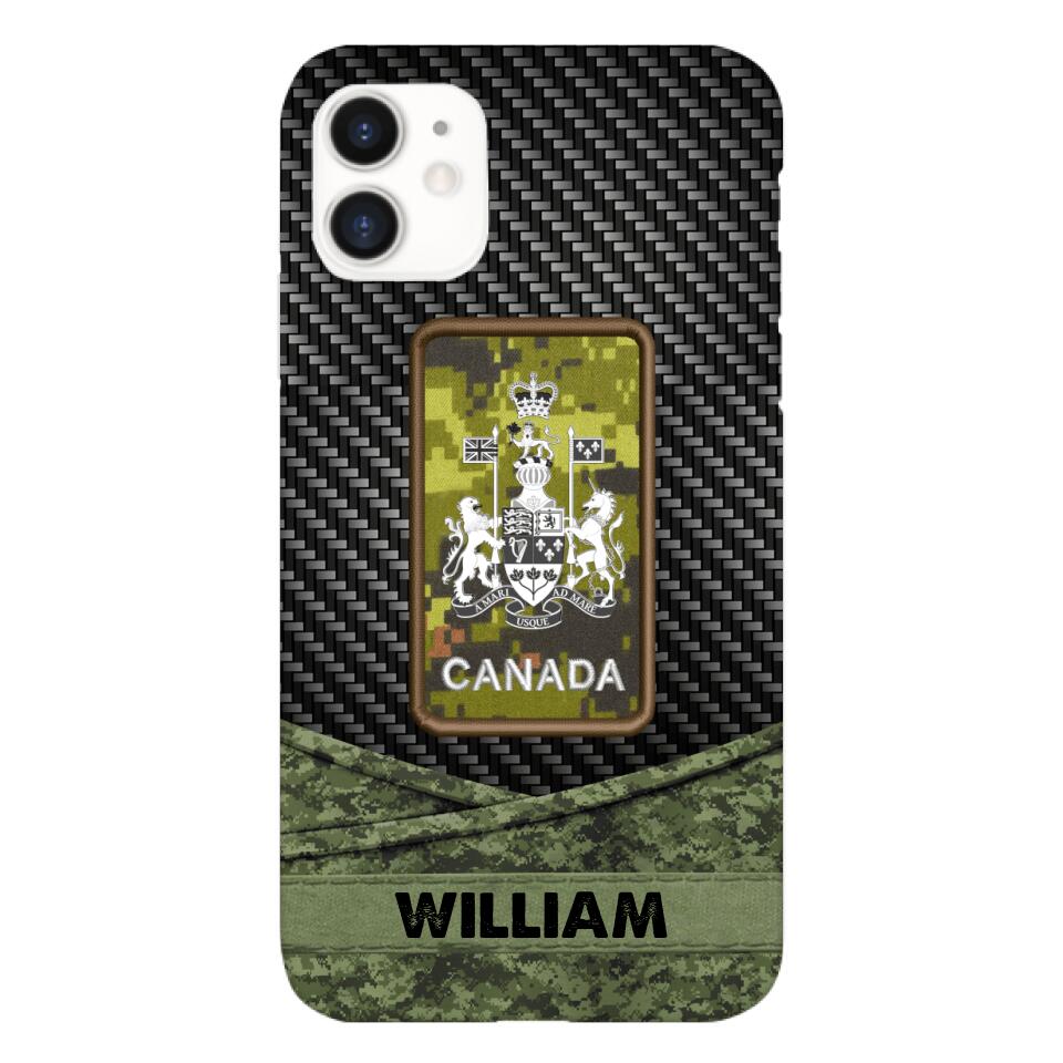 Personalized Canadian Soldier Phone Case Camo Printed 22MAY-HC09