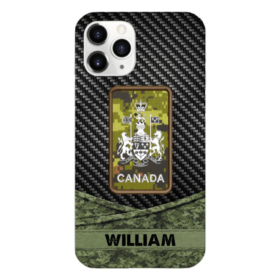 Personalized Canadian Soldier Phone Case Camo Printed 22MAY-HC09