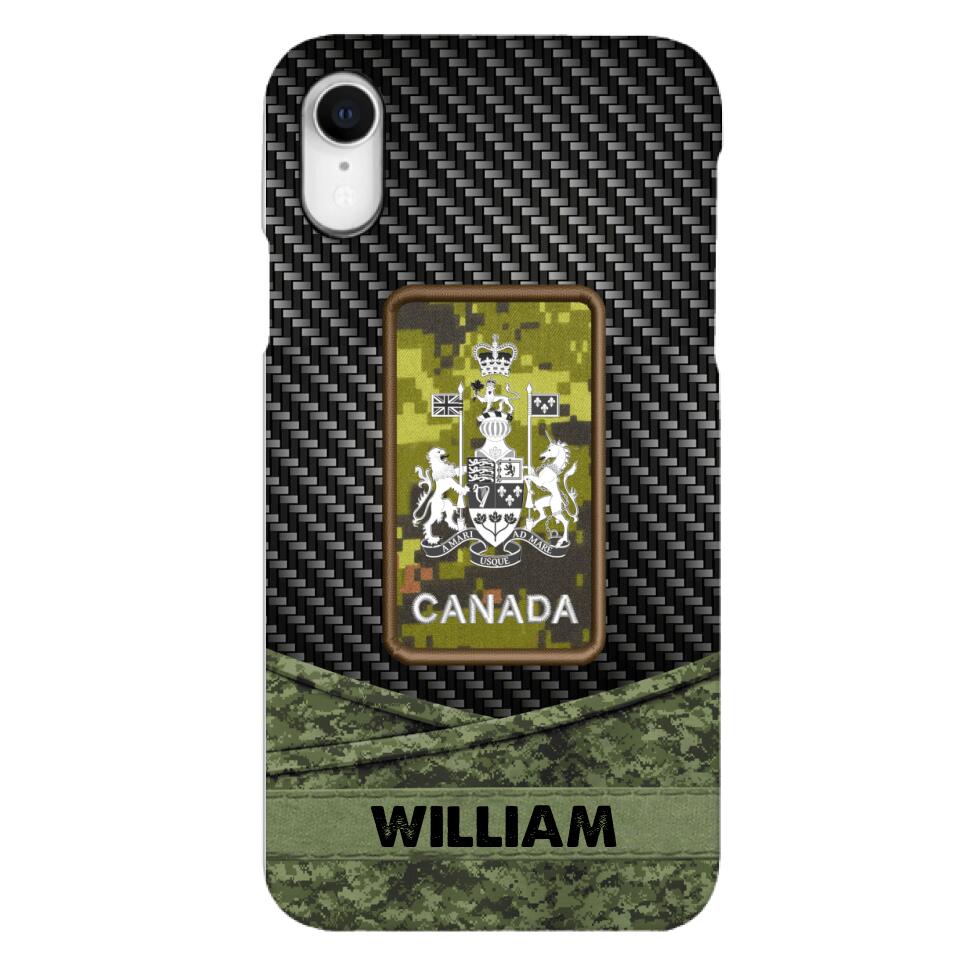 Personalized Canadian Soldier Phone Case Camo Printed 22MAY-HC09