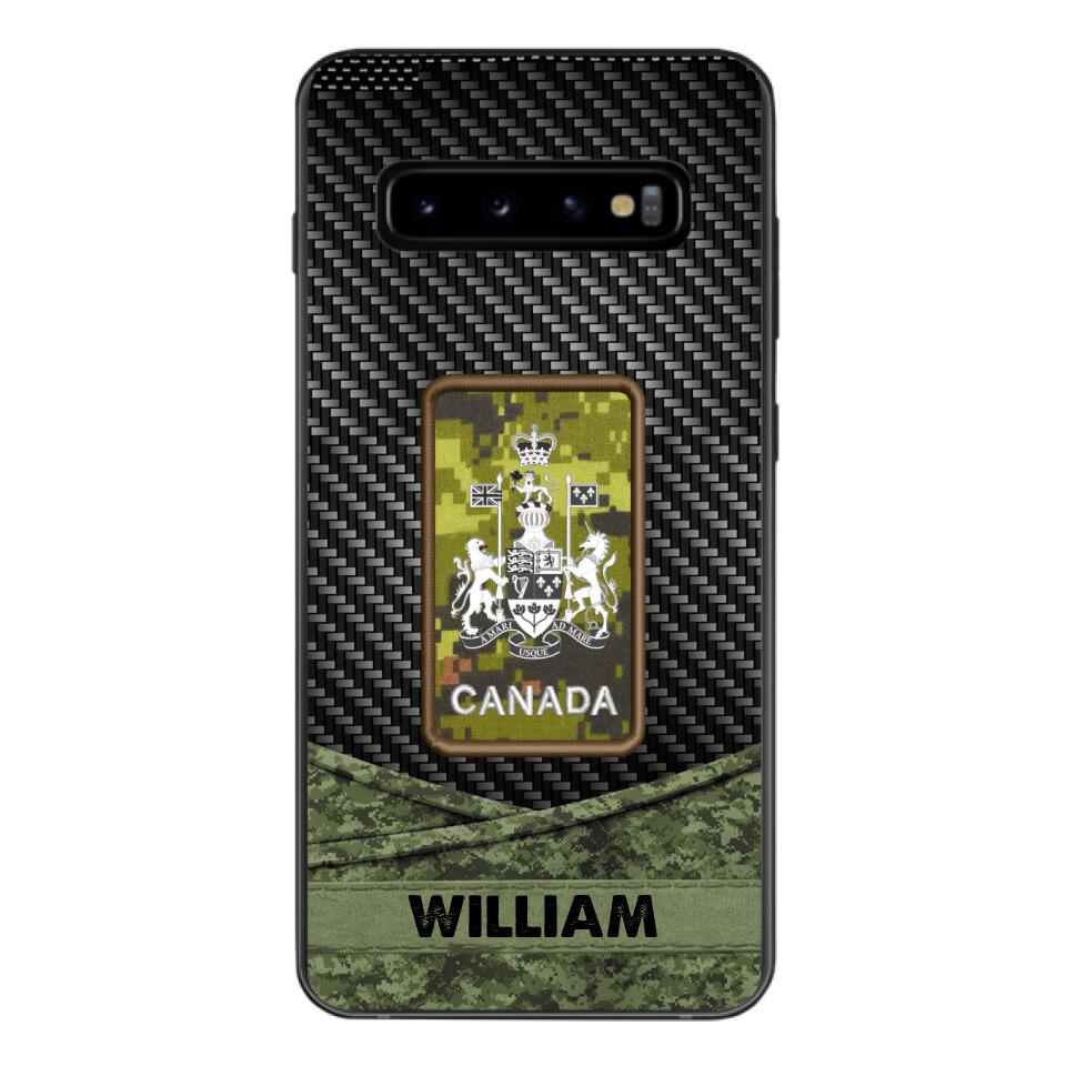 Personalized Canadian Soldier Phone Case Camo Printed 22MAY-HC09