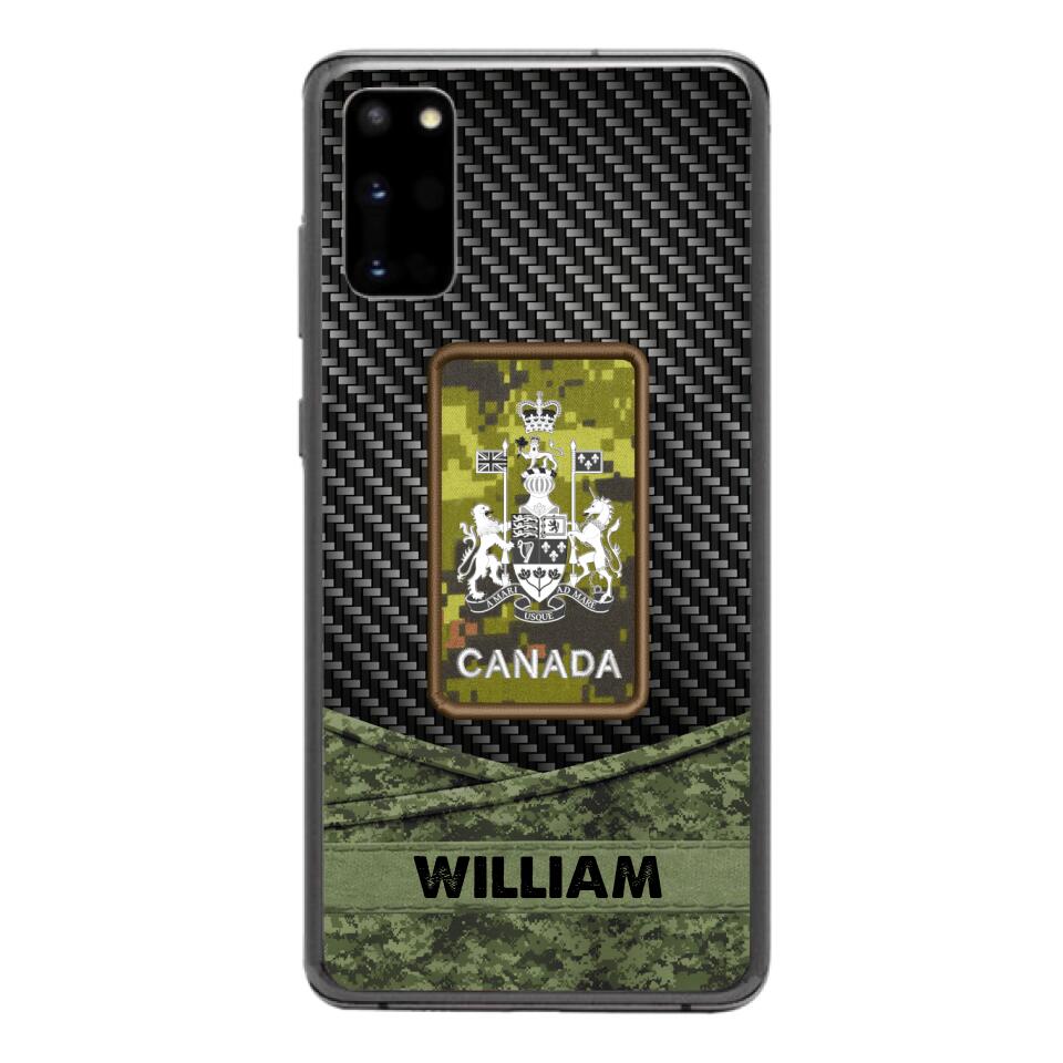 Personalized Canadian Soldier Phone Case Camo Printed 22MAY-HC09