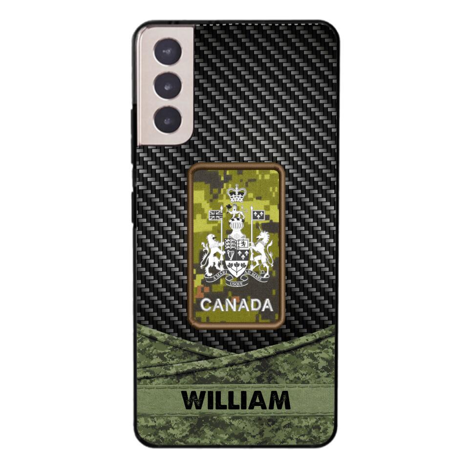 Personalized Canadian Soldier Phone Case Camo Printed 22MAY-HC09