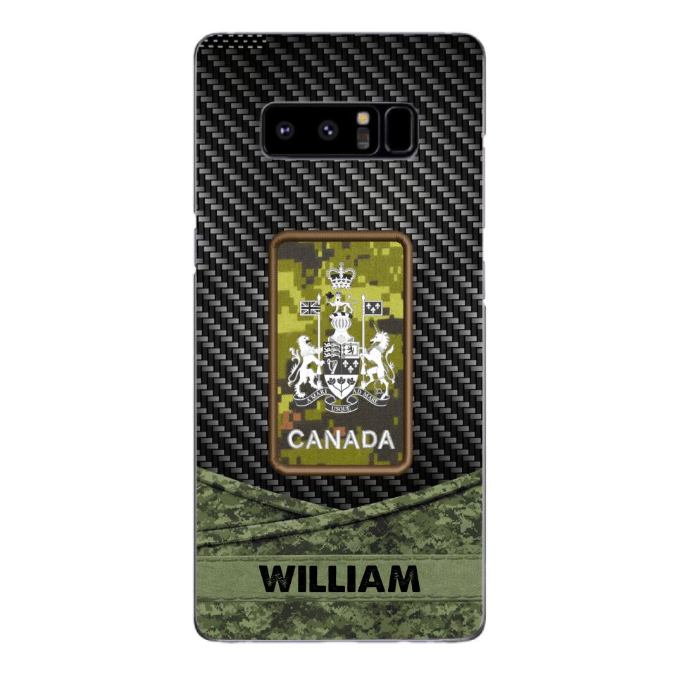 Personalized Canadian Soldier Phone Case Camo Printed 22MAY-HC09