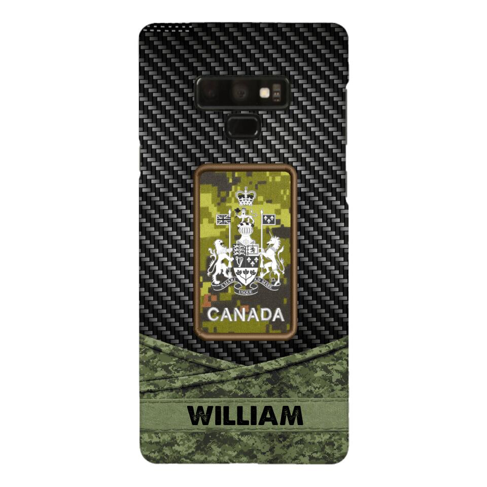 Personalized Canadian Soldier Phone Case Camo Printed 22MAY-HC09