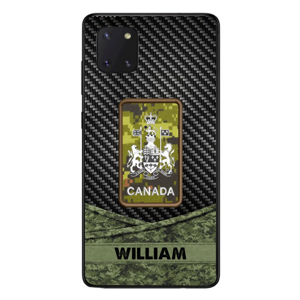 Personalized Canadian Soldier Phone Case Camo Printed 22MAY-HC09