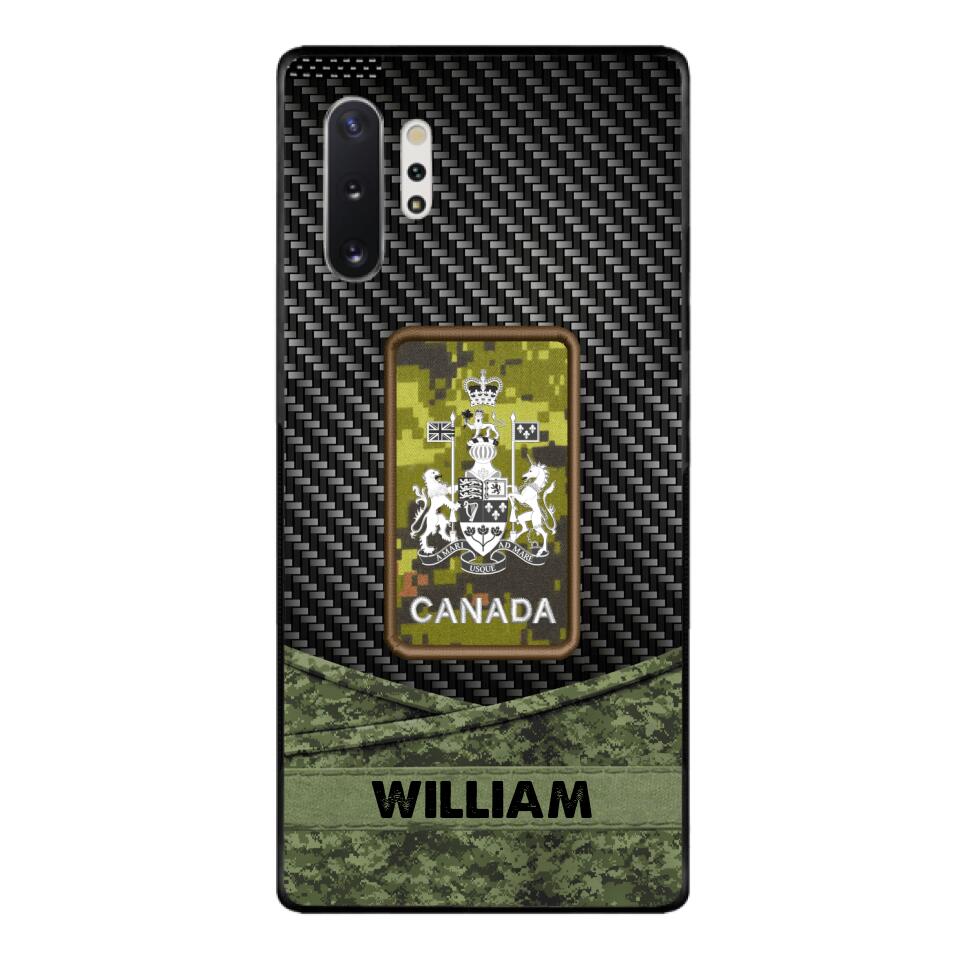 Personalized Canadian Soldier Phone Case Camo Printed 22MAY-HC09