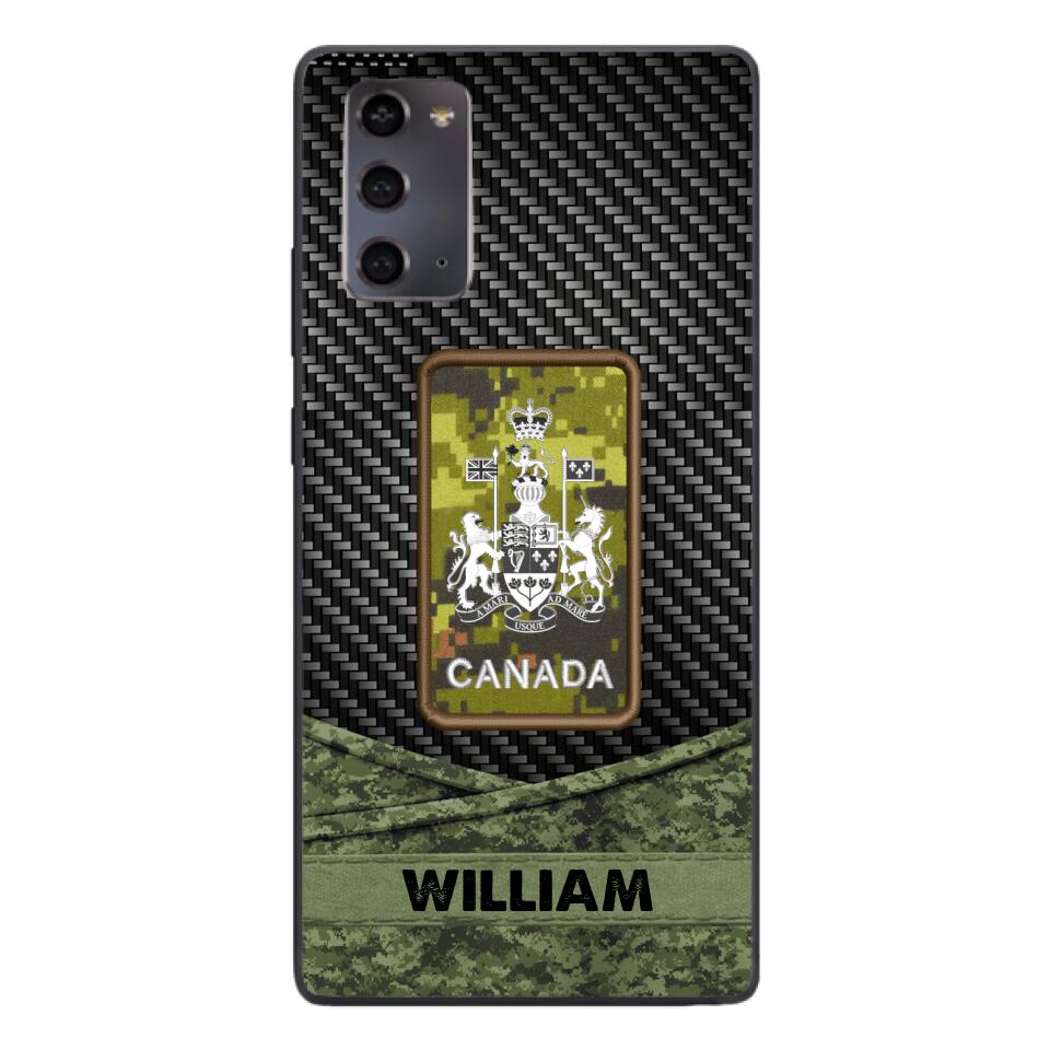 Personalized Canadian Soldier Phone Case Camo Printed 22MAY-HC09