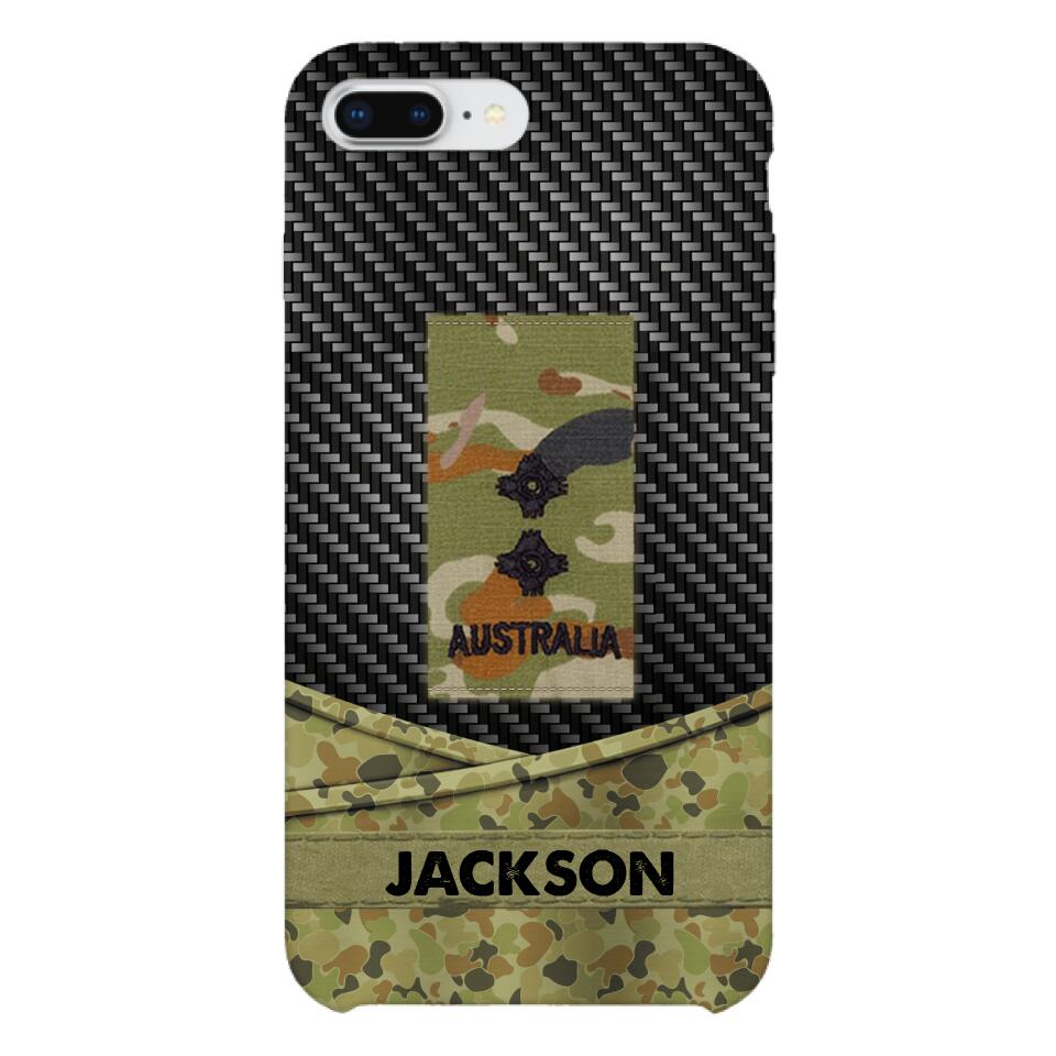 Personalized Australian Soldier Phone Case Camo Printed 22MAY-HC09