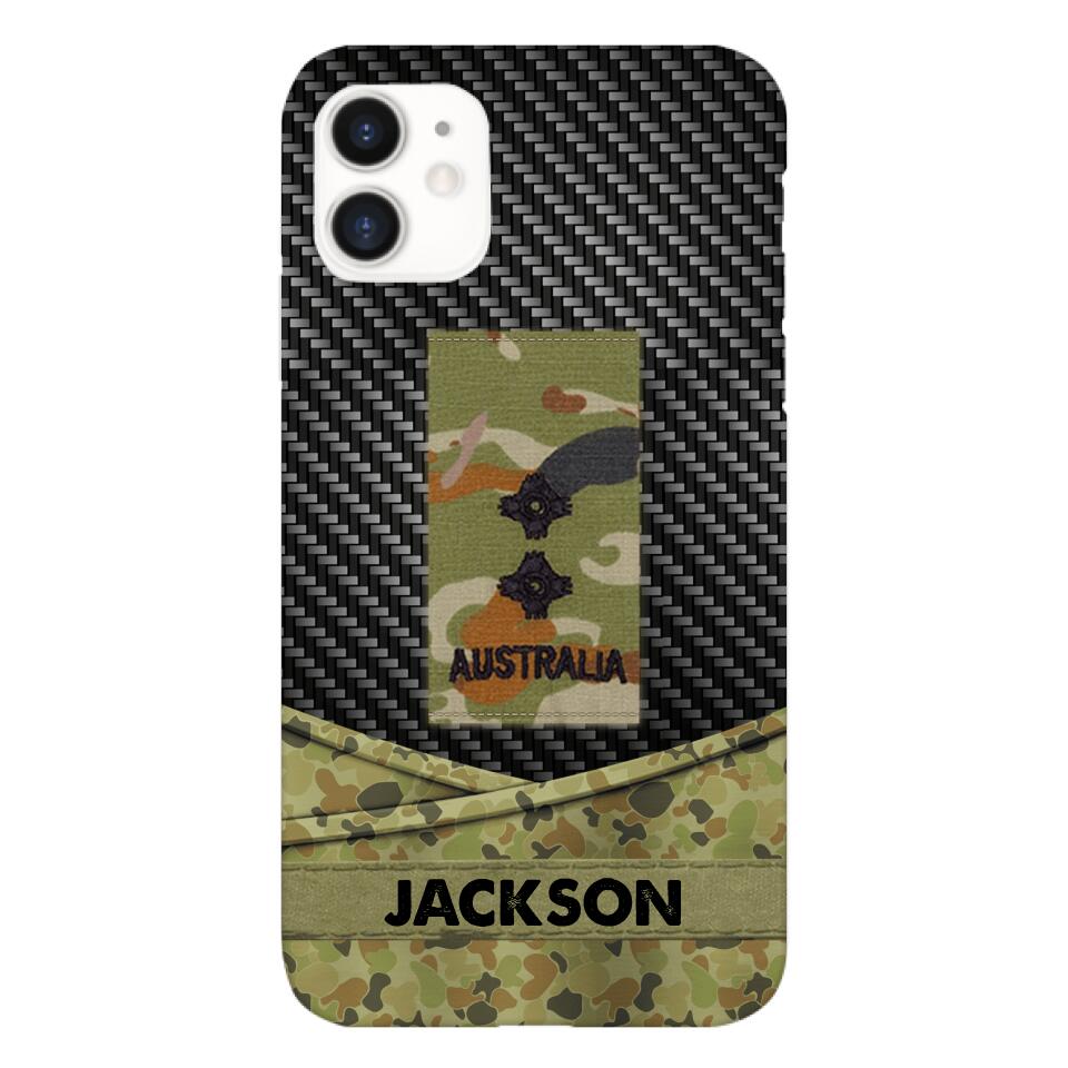 Personalized Australian Soldier Phone Case Camo Printed 22MAY-HC09
