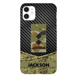Personalized Australian Soldier Phone Case Camo Printed 22MAY-HC09