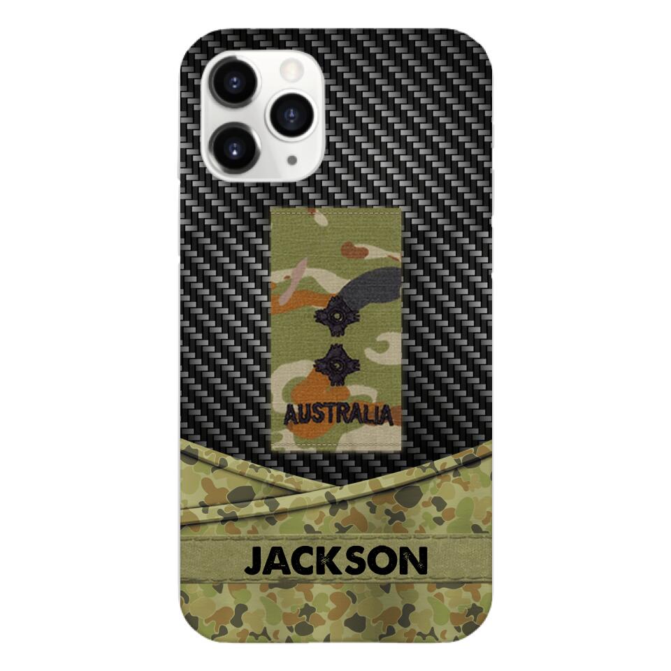 Personalized Australian Soldier Phone Case Camo Printed 22MAY-HC09