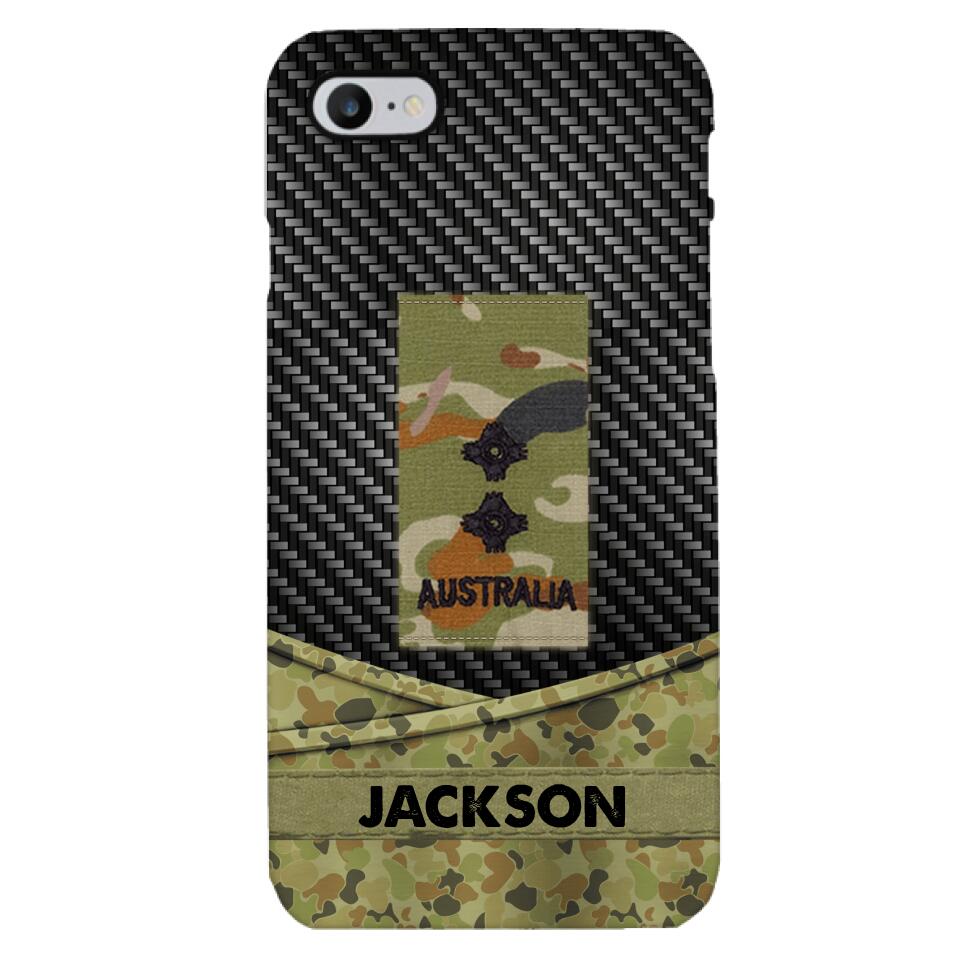 Personalized Australian Soldier Phone Case Camo Printed 22MAY-HC09