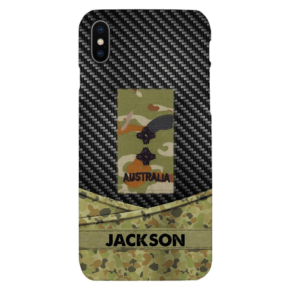 Personalized Australian Soldier Phone Case Camo Printed 22MAY-HC09
