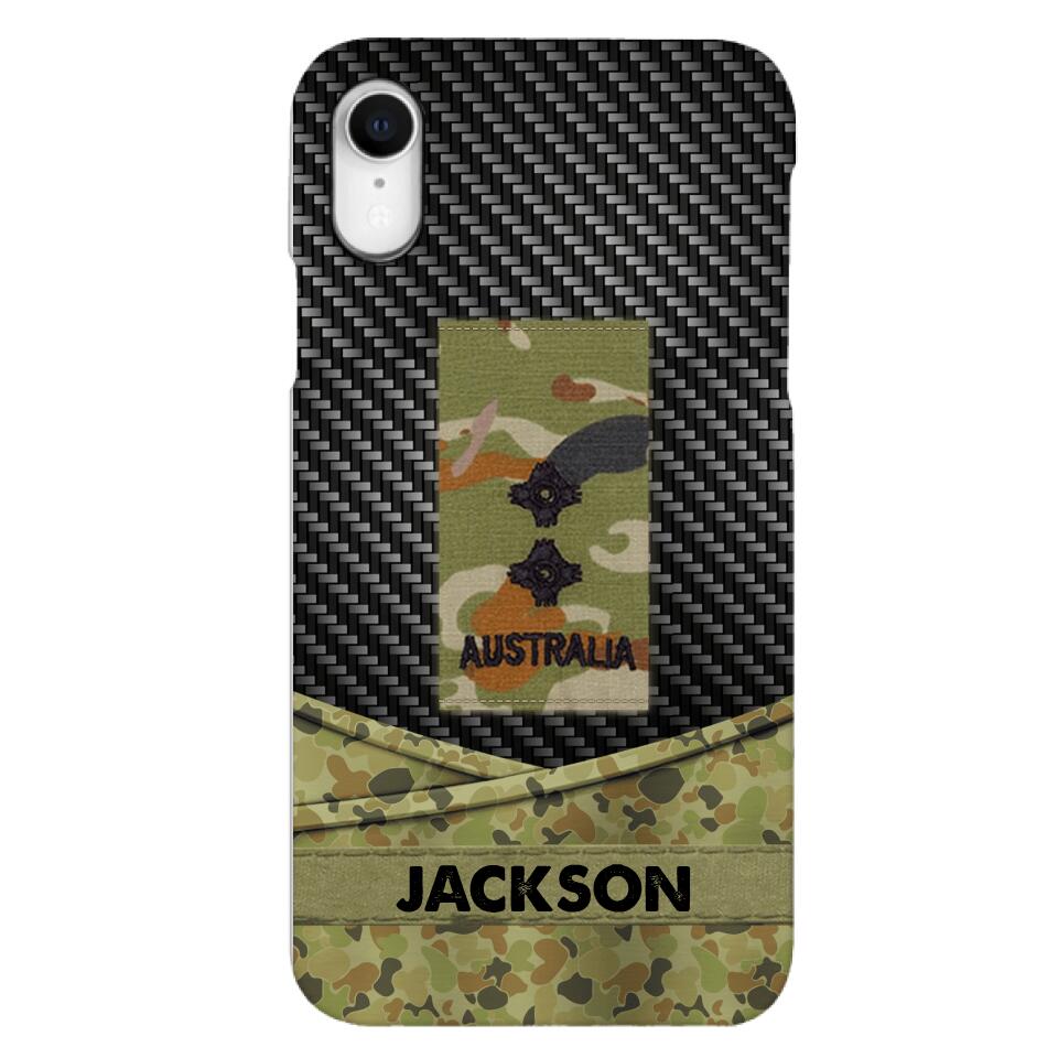 Personalized Australian Soldier Phone Case Camo Printed 22MAY-HC09
