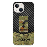 Personalized Australian Soldier Phone Case Camo Printed 22MAY-HC09