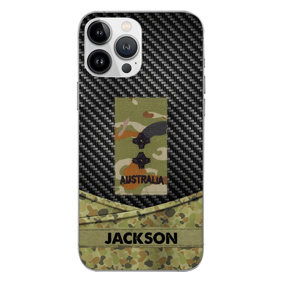 Personalized Australian Soldier Phone Case Camo Printed 22MAY-HC09