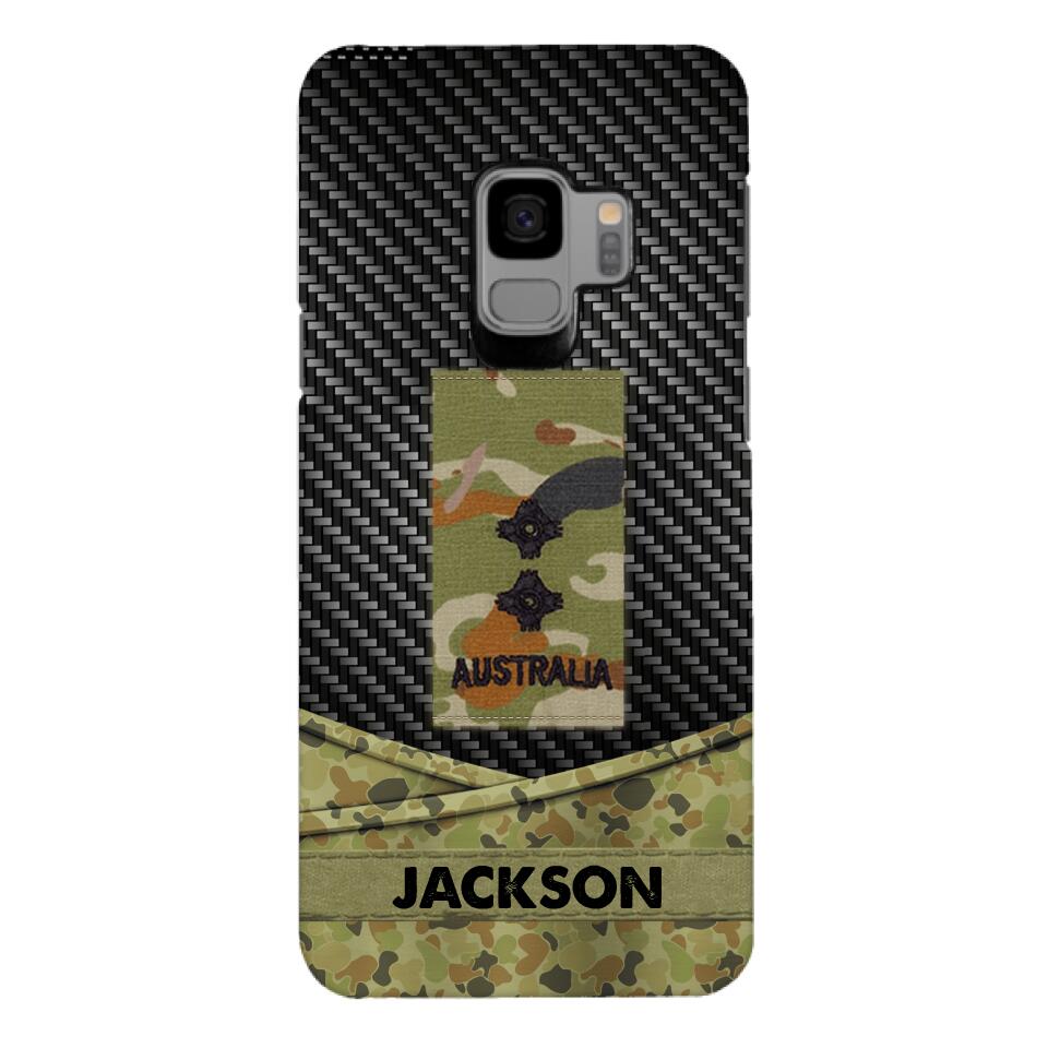Personalized Australian Soldier Phone Case Camo Printed 22MAY-HC09