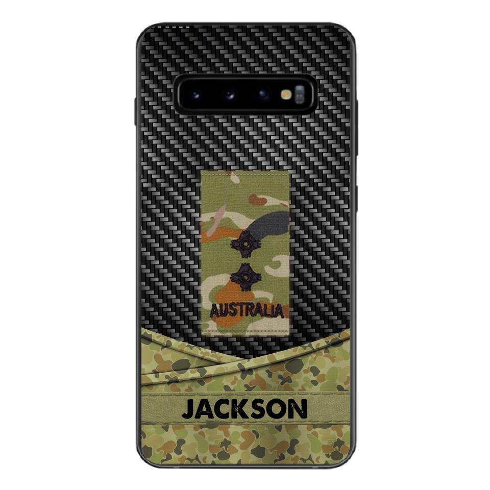 Personalized Australian Soldier Phone Case Camo Printed 22MAY-HC09