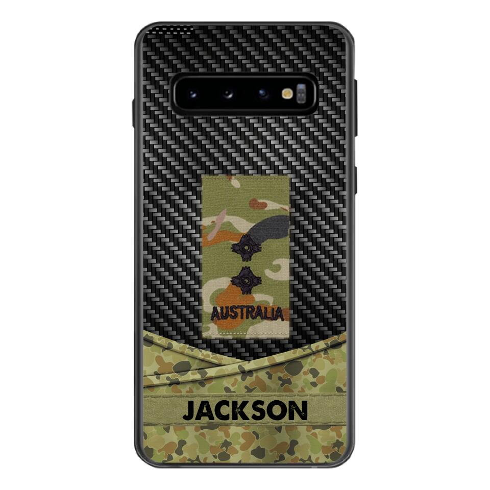 Personalized Australian Soldier Phone Case Camo Printed 22MAY-HC09