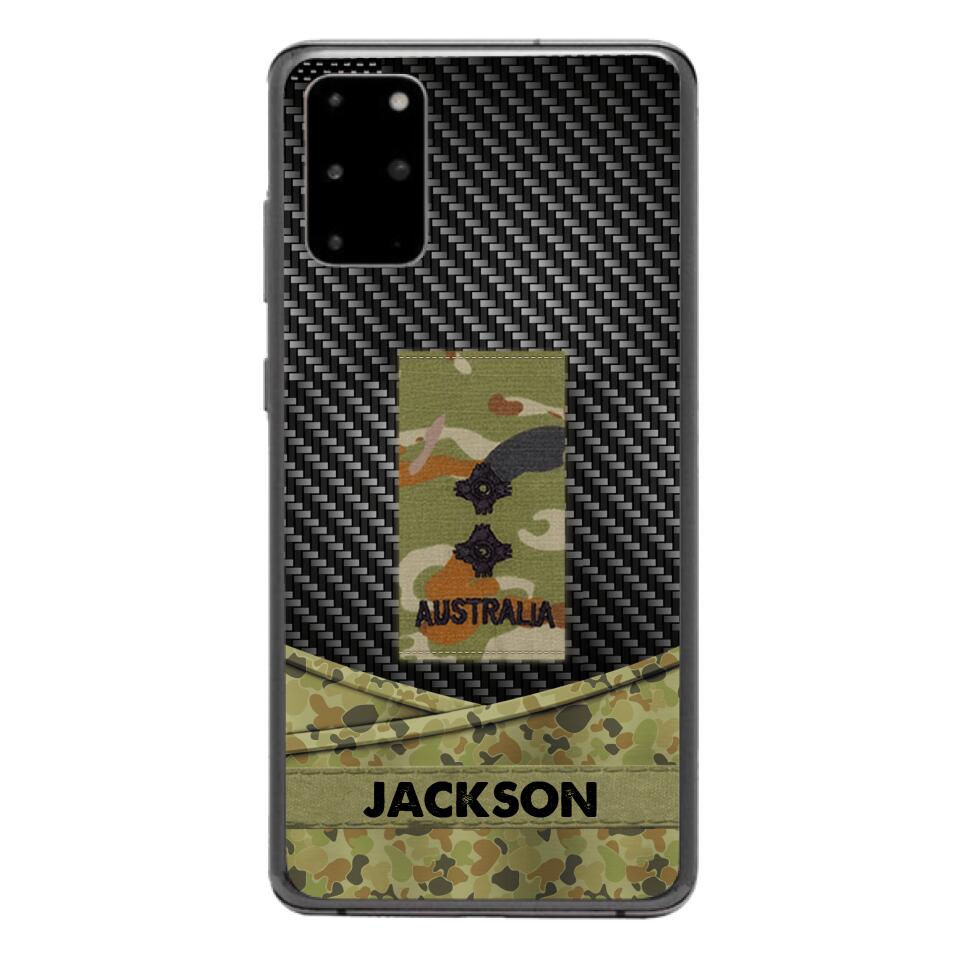 Personalized Australian Soldier Phone Case Camo Printed 22MAY-HC09