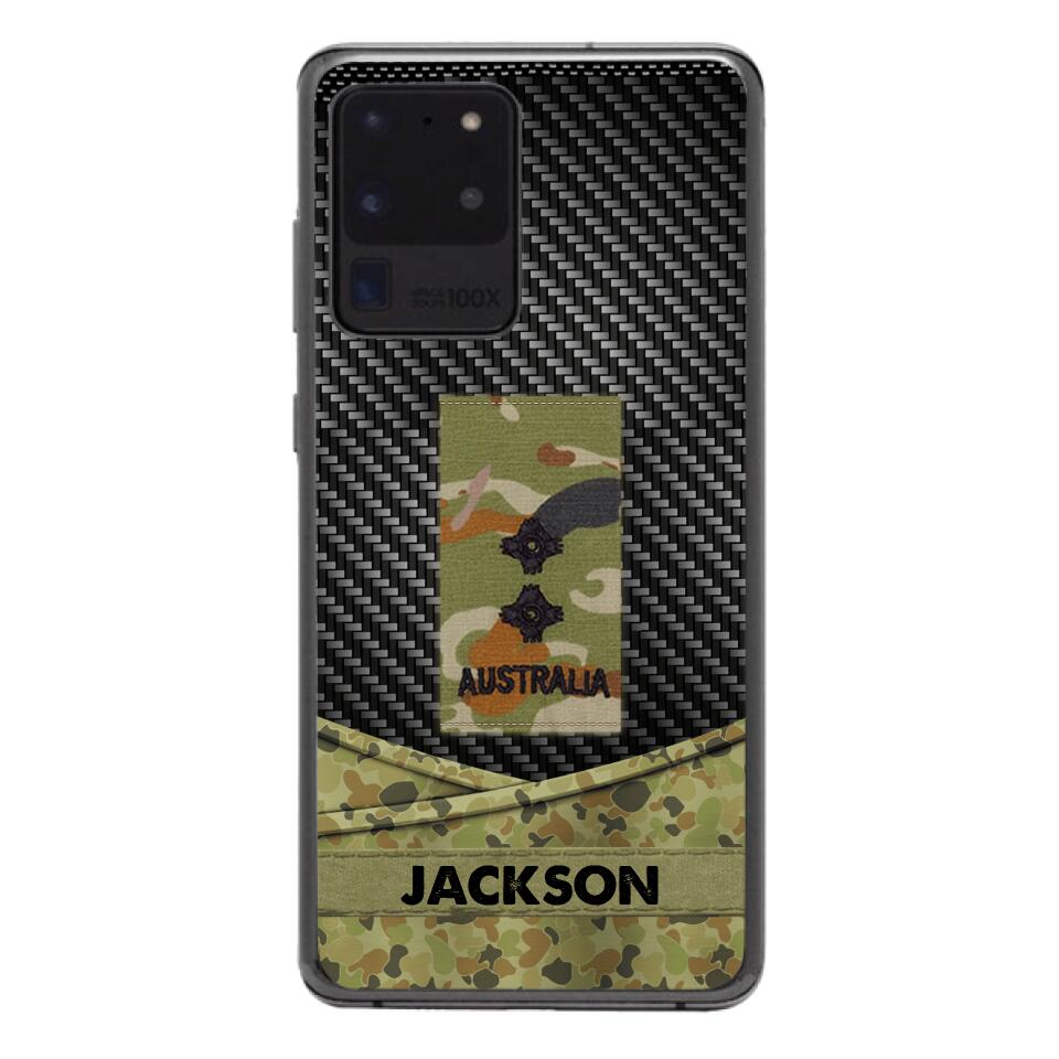 Personalized Australian Soldier Phone Case Camo Printed 22MAY-HC09