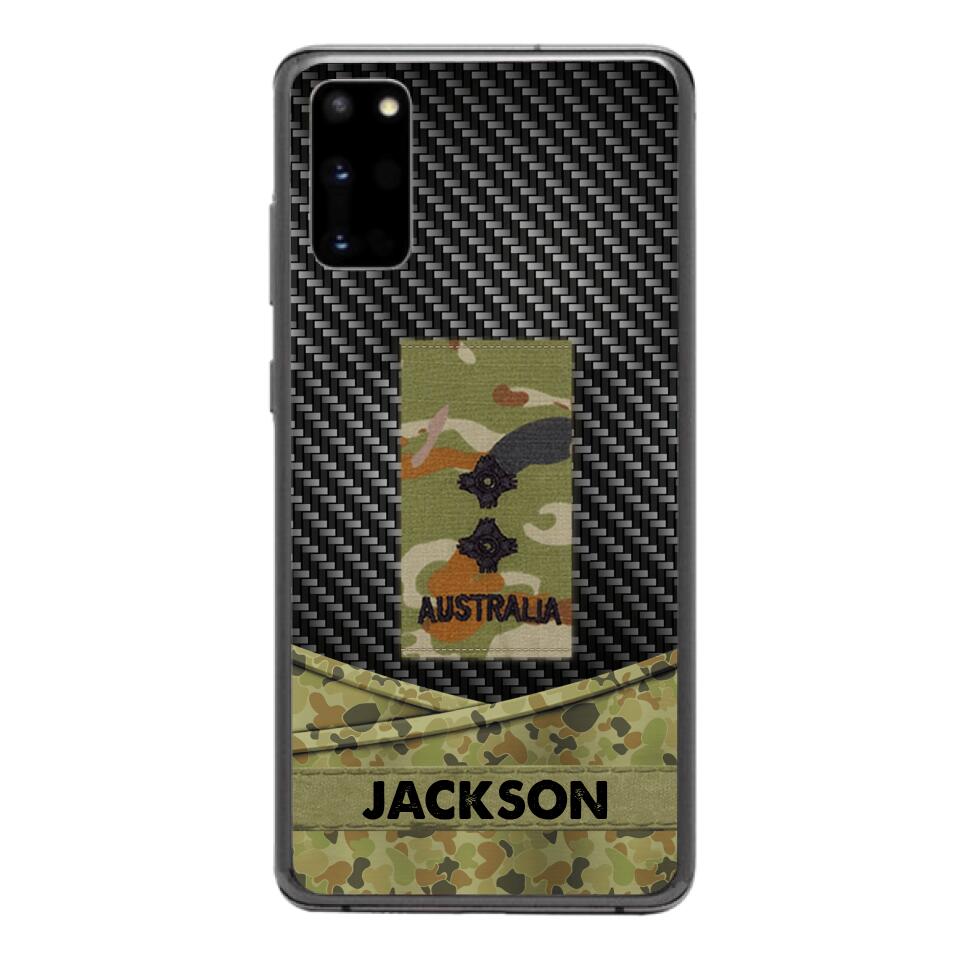 Personalized Australian Soldier Phone Case Camo Printed 22MAY-HC09