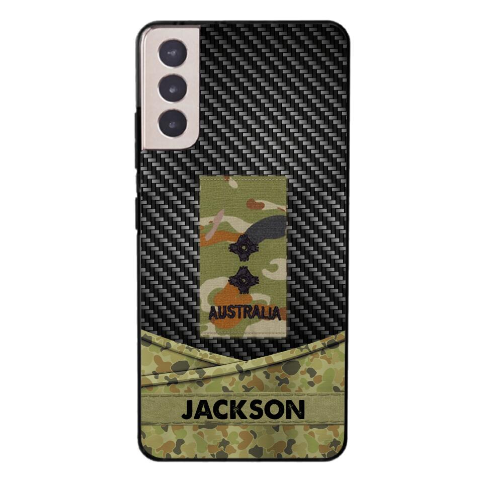 Personalized Australian Soldier Phone Case Camo Printed 22MAY-HC09