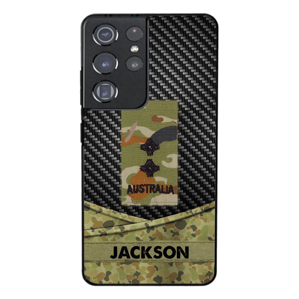 Personalized Australian Soldier Phone Case Camo Printed 22MAY-HC09