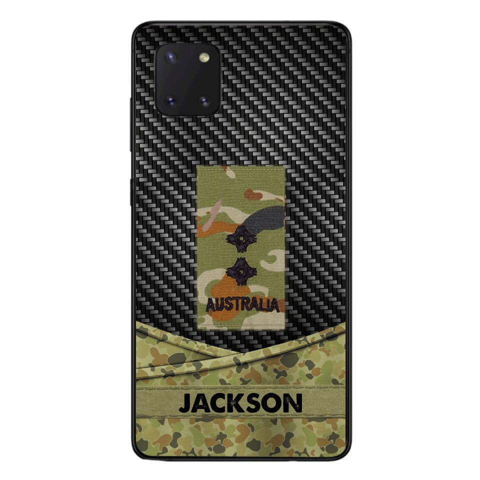 Personalized Australian Soldier Phone Case Camo Printed 22MAY-HC09